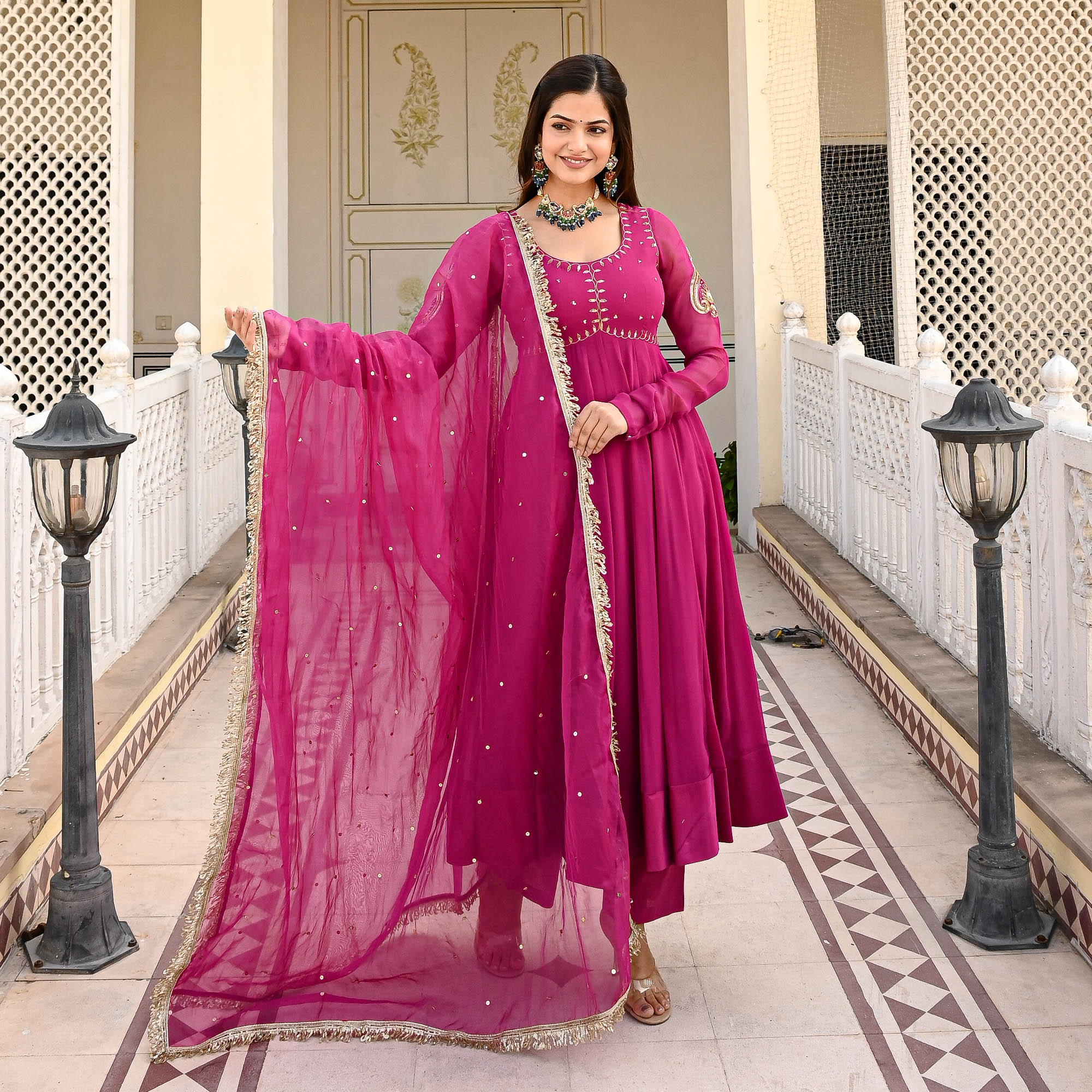Mayra Designer Pink Anarkali Suit for Women Online