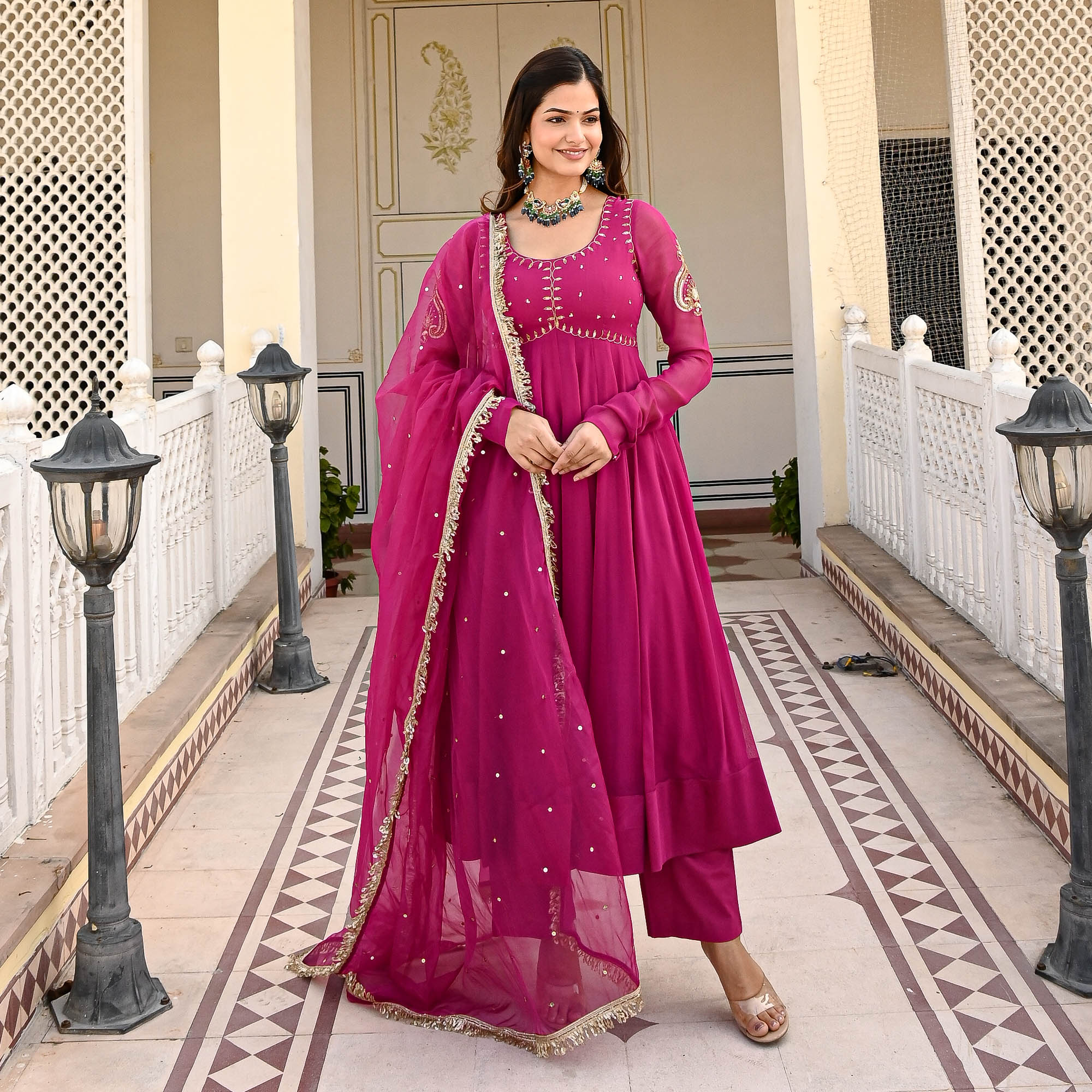 Mayra Designer Pink Anarkali Suit for Women Online