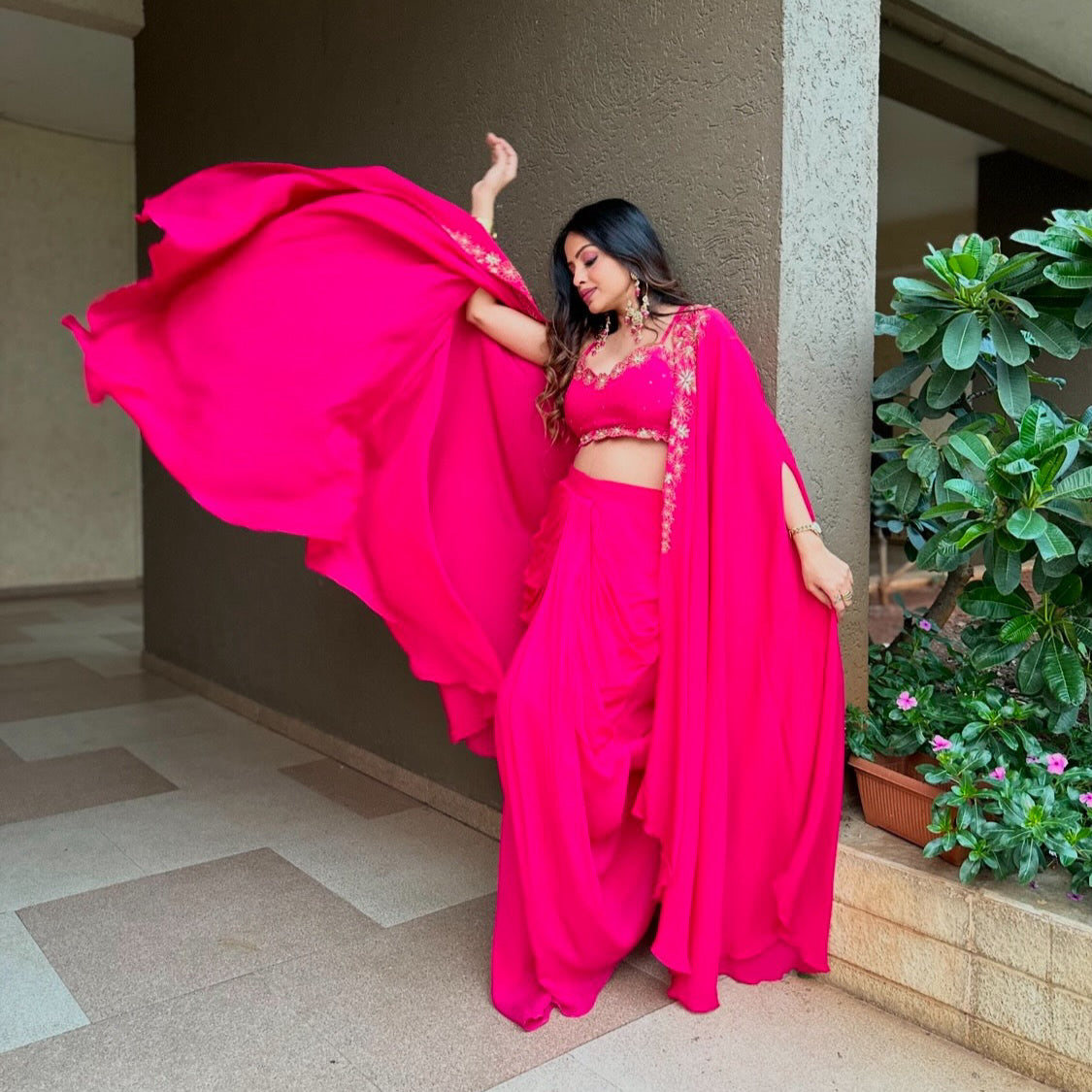 MOHINI DHOTI SHRUG SET - Main Image