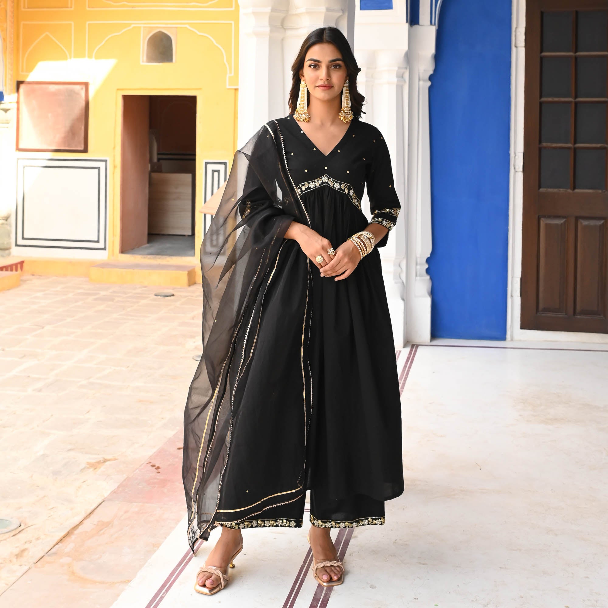 Raina Black Designer Ethnic Wear Suit Set For Women Online
