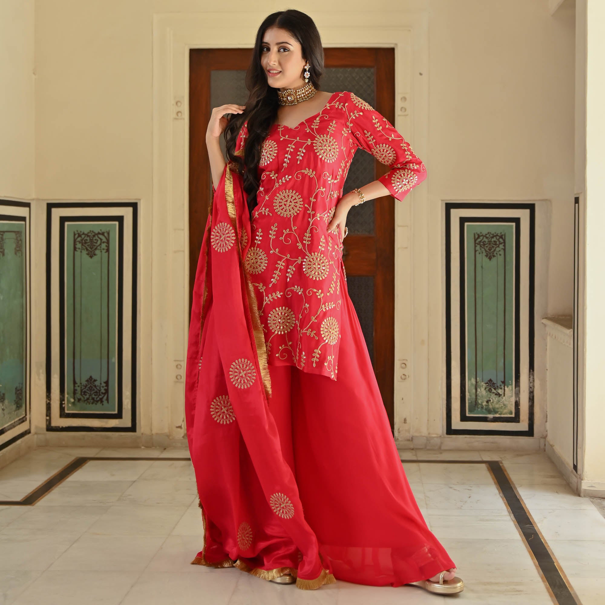 Kareena Banarasi Sharara Suit – FashionVibes