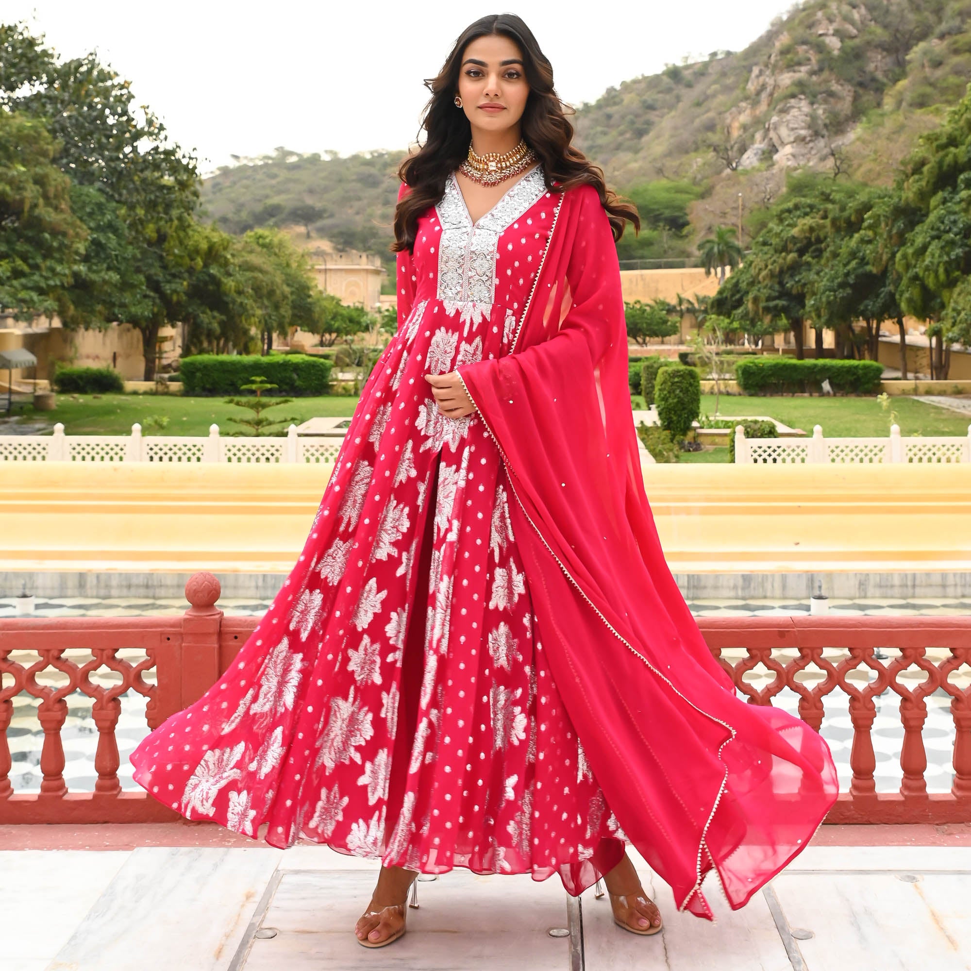 Shehzadi Designer Readymade Anarkali Suit Set for Women Online