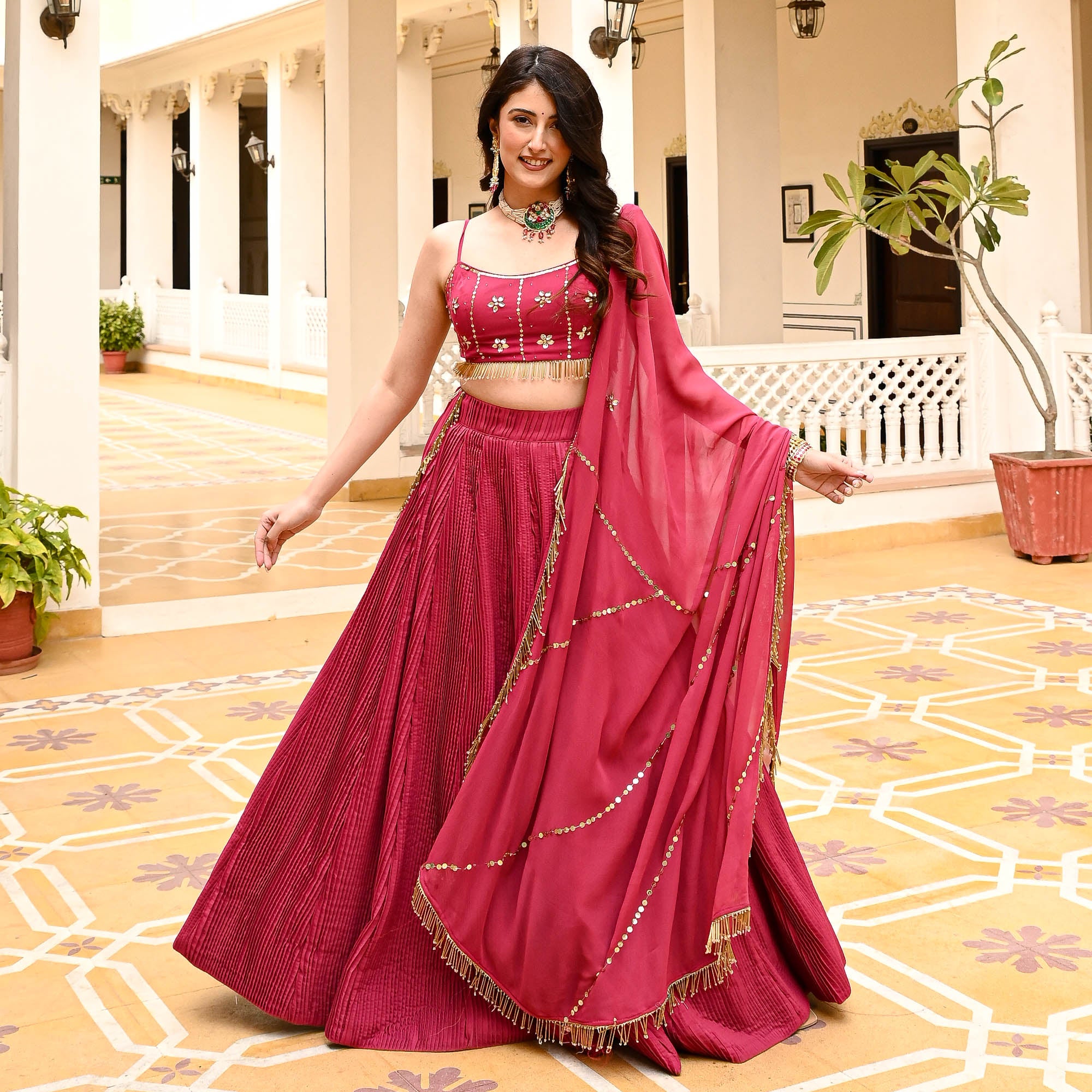 Pankhuri Red Designer Lehenga Set for Women Online
