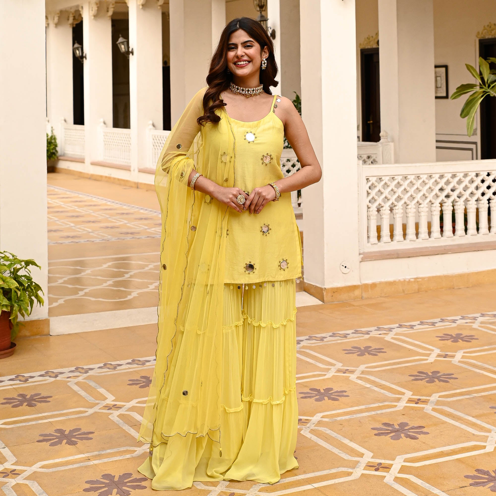 Yellow Gharara Suit for Women Online