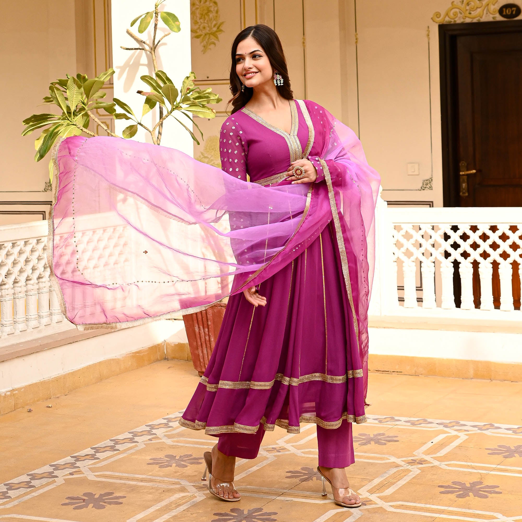 Fasaana Designer Georgette Suit Set for Women Online