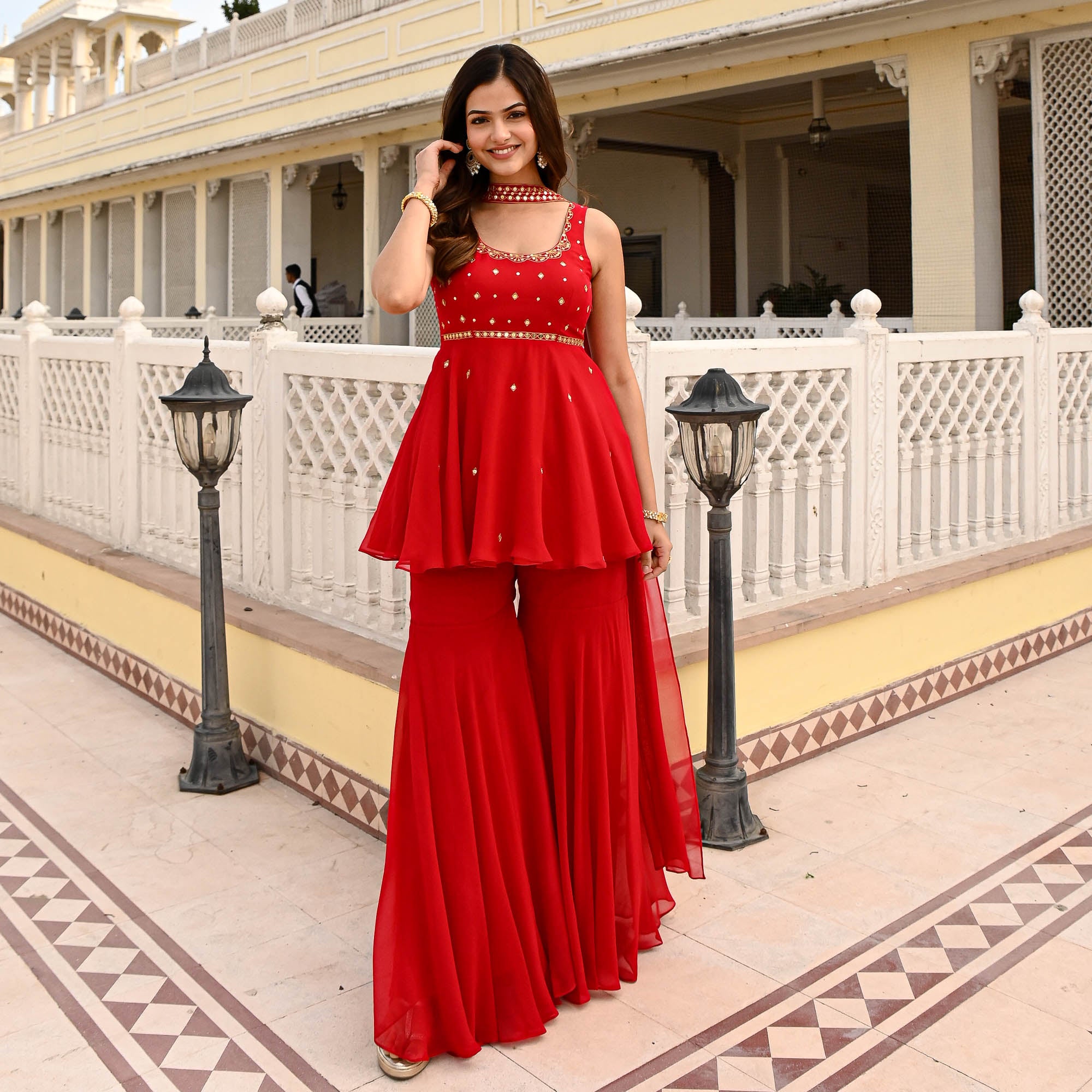 Red Sharara for Women Online