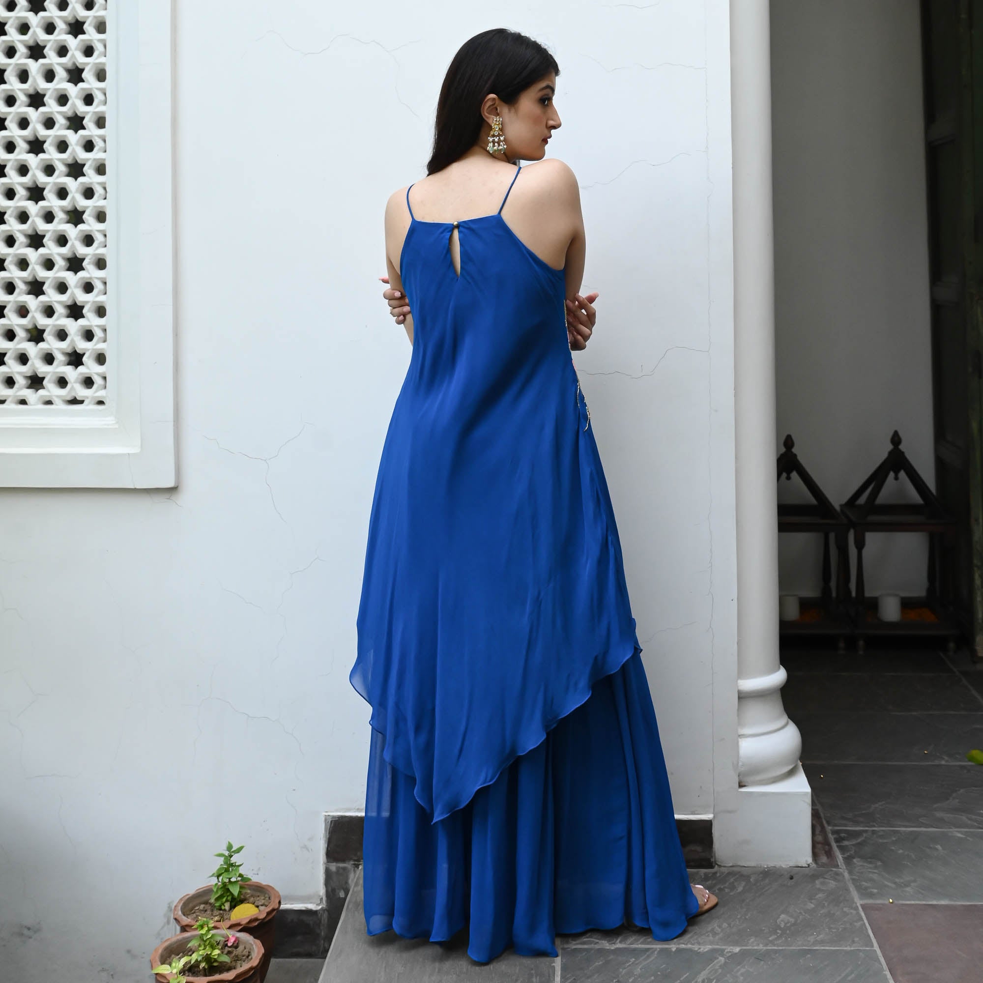 Blue Designer Handwork Kurta Set for Women Online