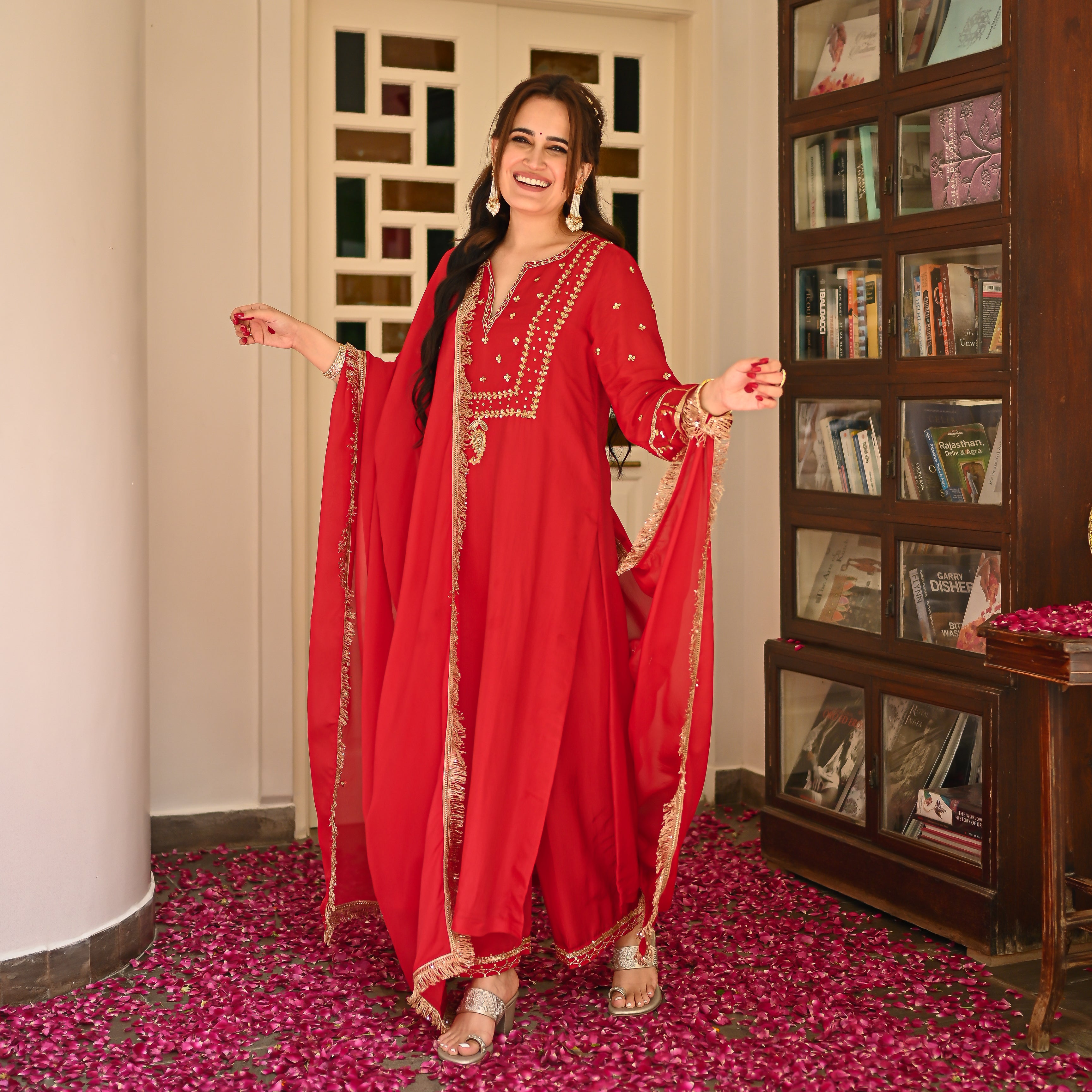 Umika Red Festive Suit For Women Buy Online