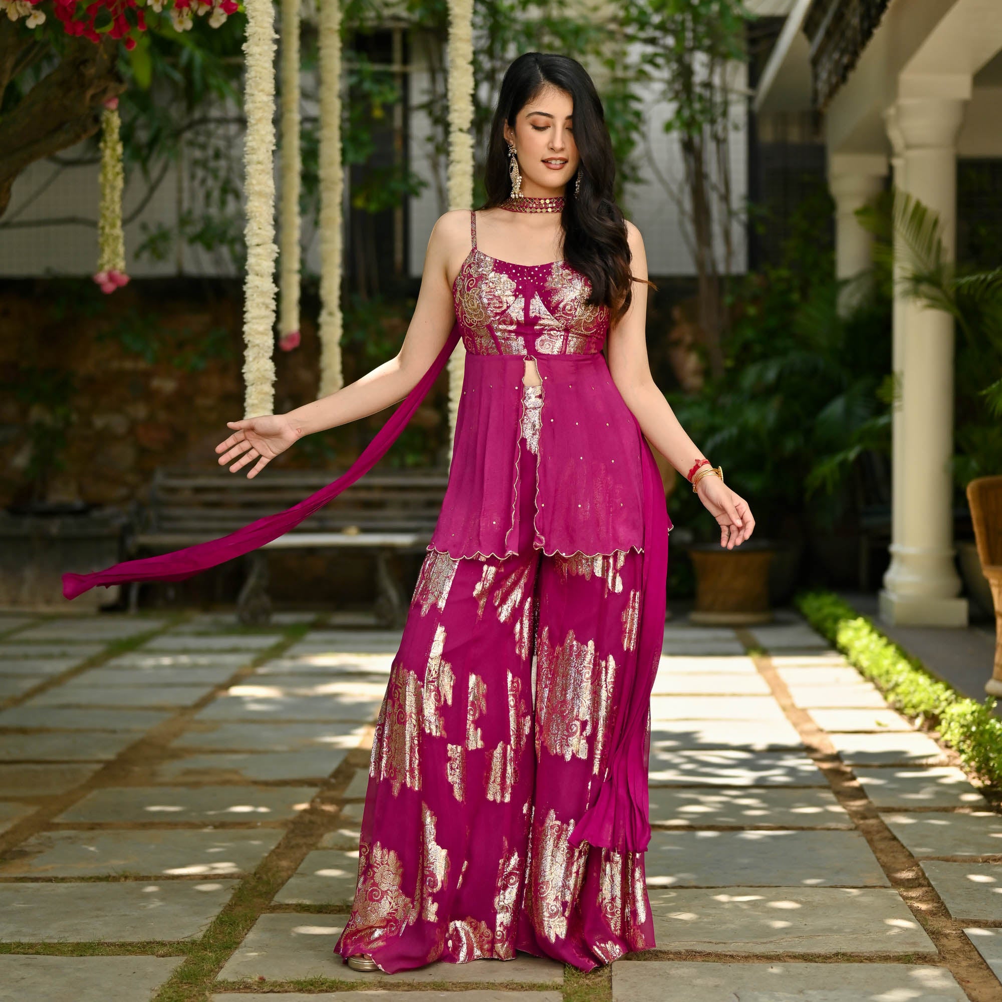 Aarya Red Designer Co-ord Suit Set For Women Online