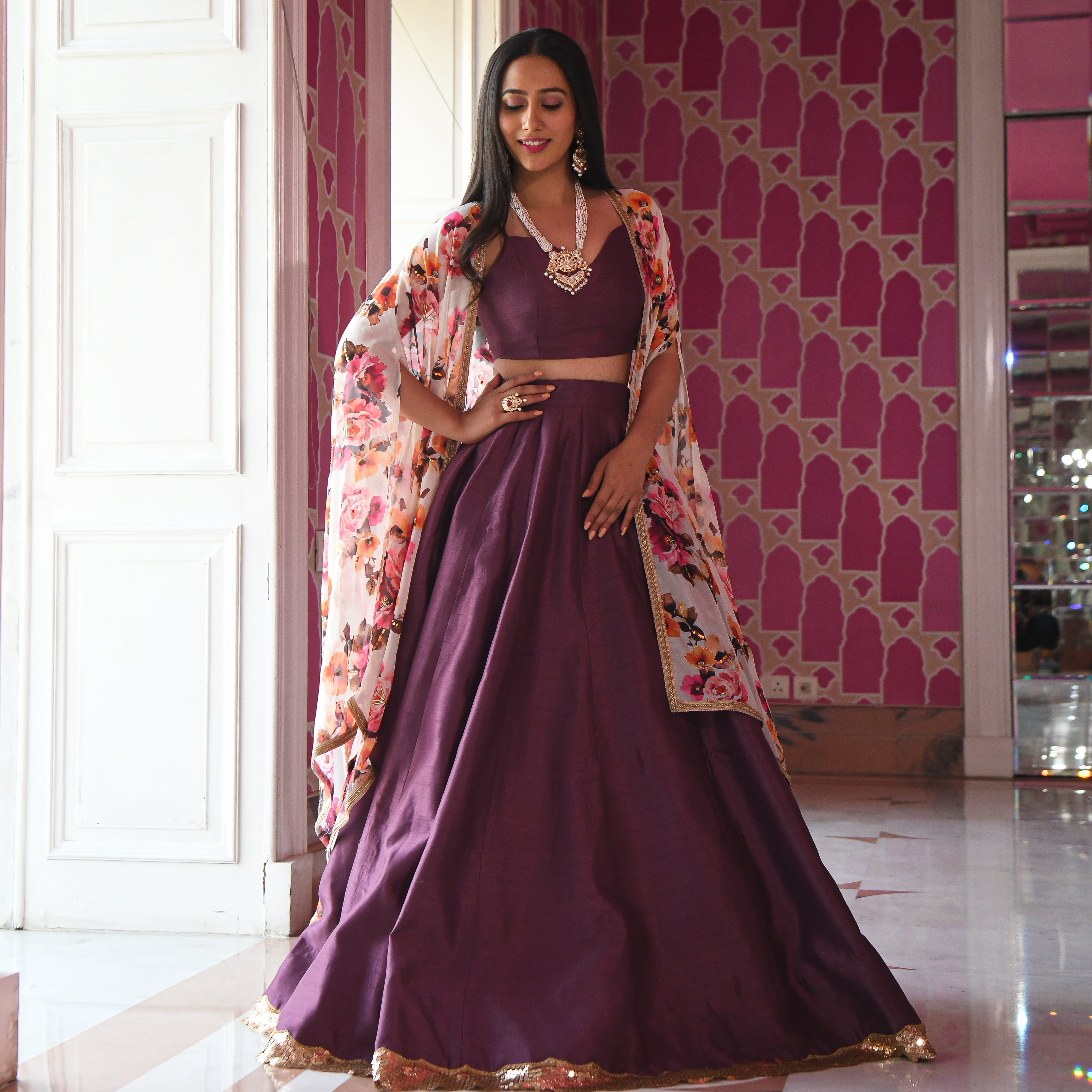 Sadabahar Silk Designer Lehenga Set For Women Online