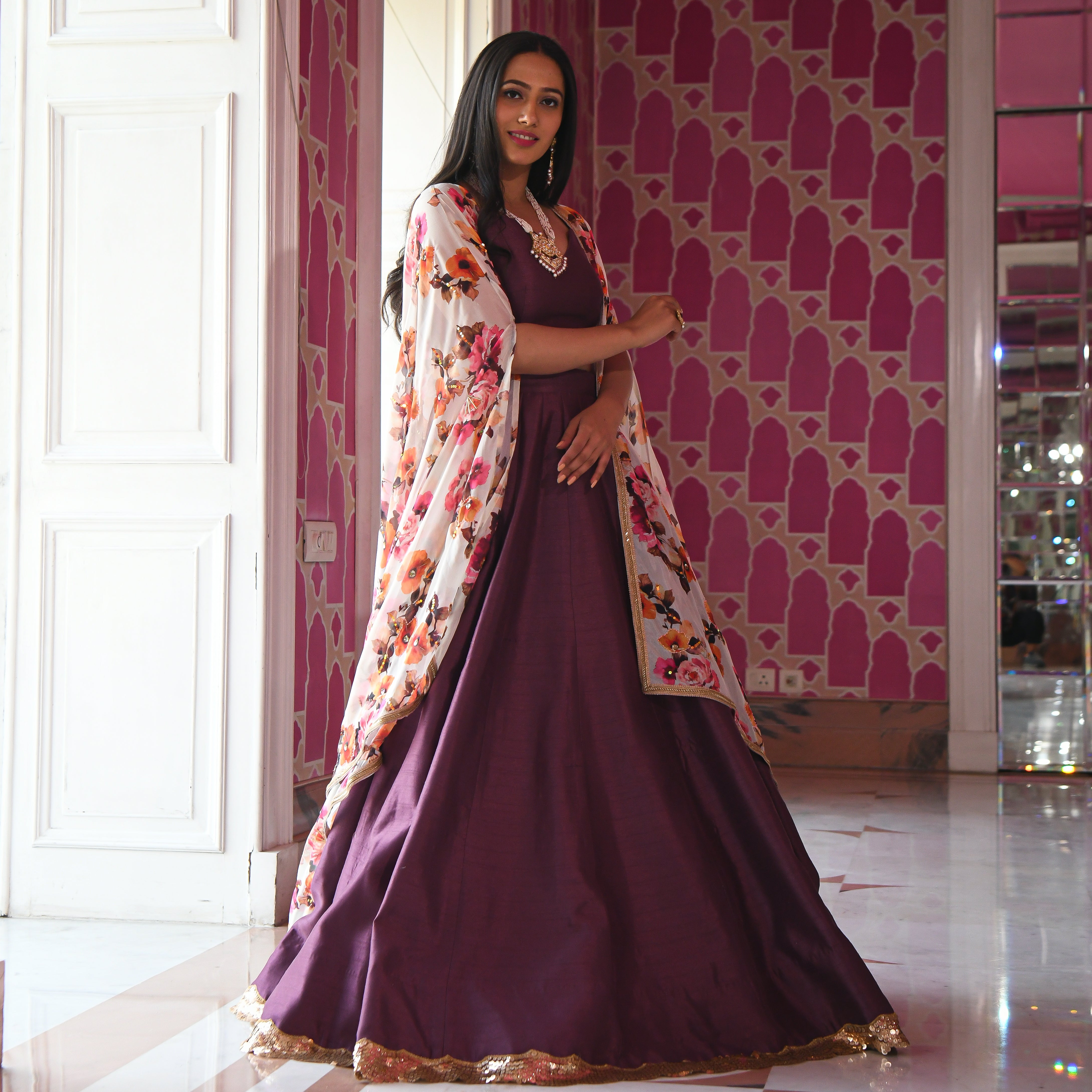 Sadabahar Silk Designer Lehenga Set For Women Online