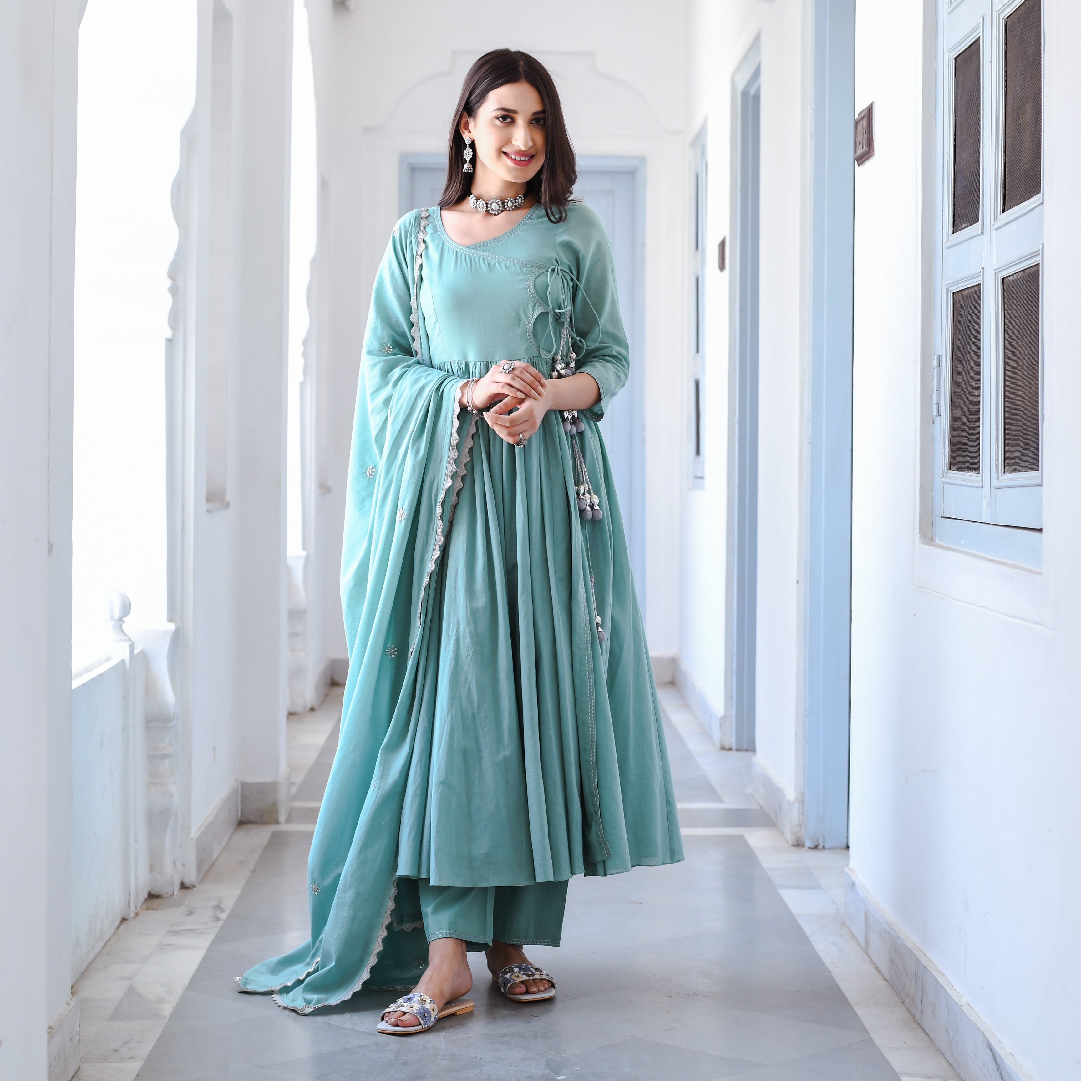  Aadarshini Cotton Salwar Suit Set For Women Online