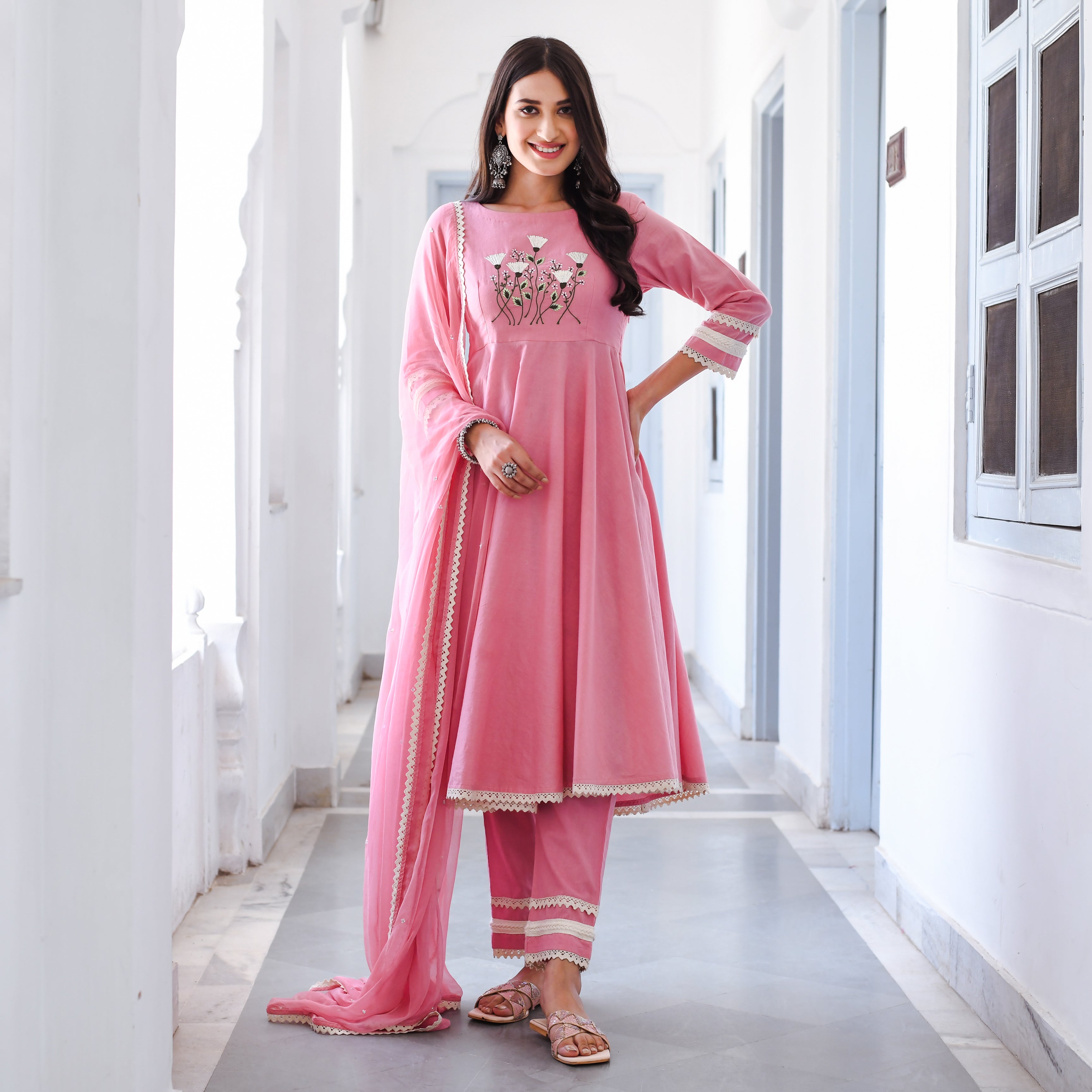 Prapti Pink Designer Ethnic Wear Suit Set For Women Online