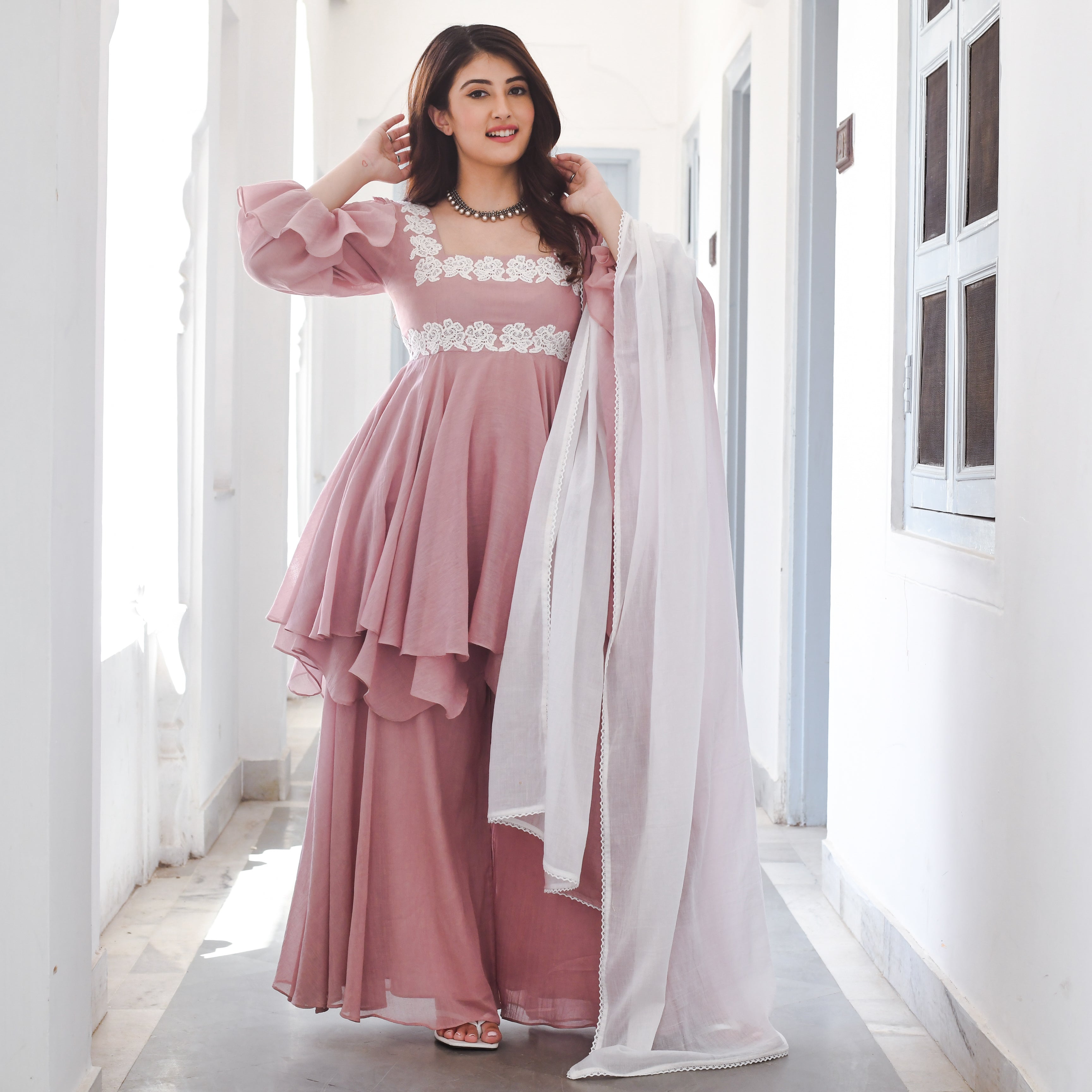  Merin Designer Traditional Mulmul Suit Set For Women Online