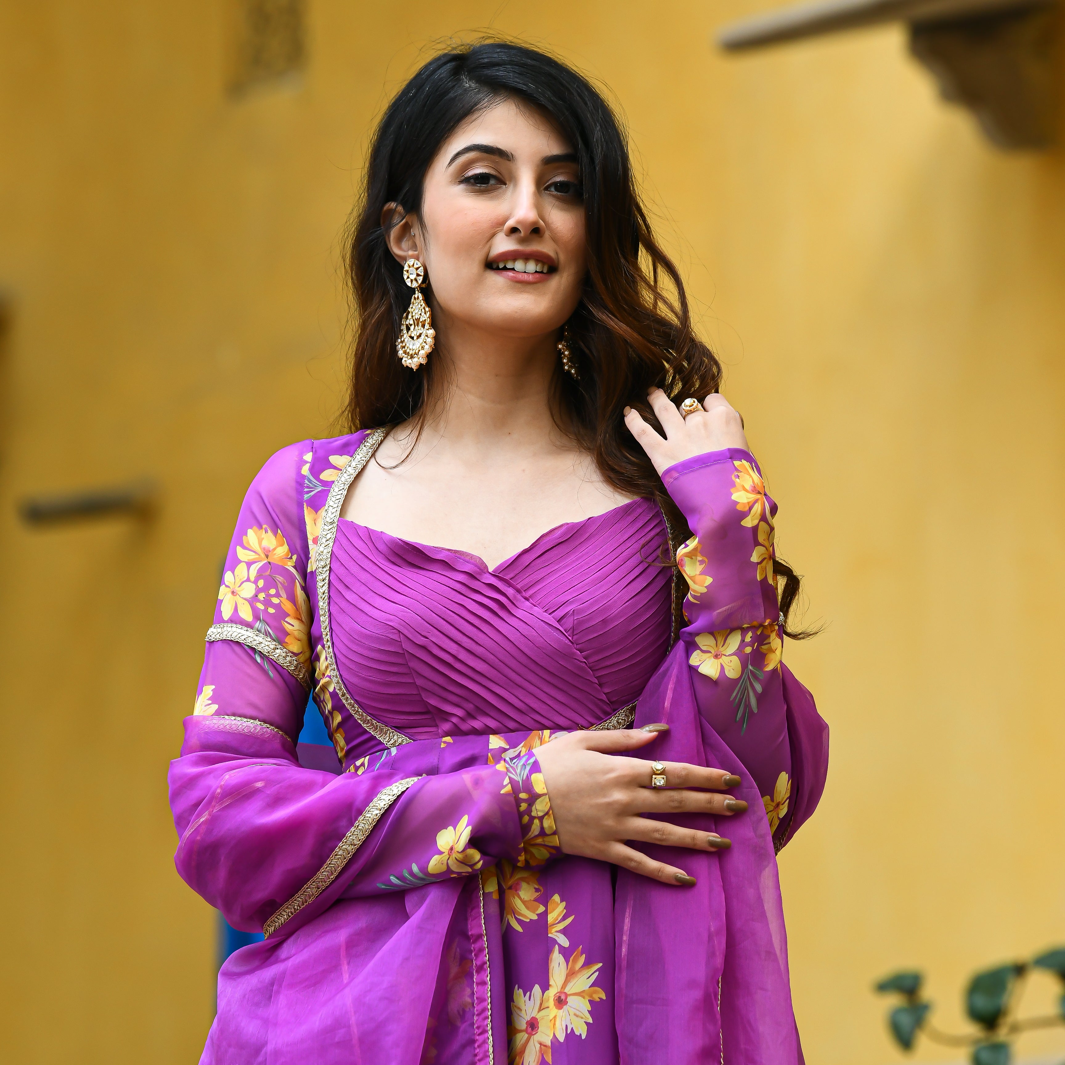 Purple Digital Print Salwar Suit for women online