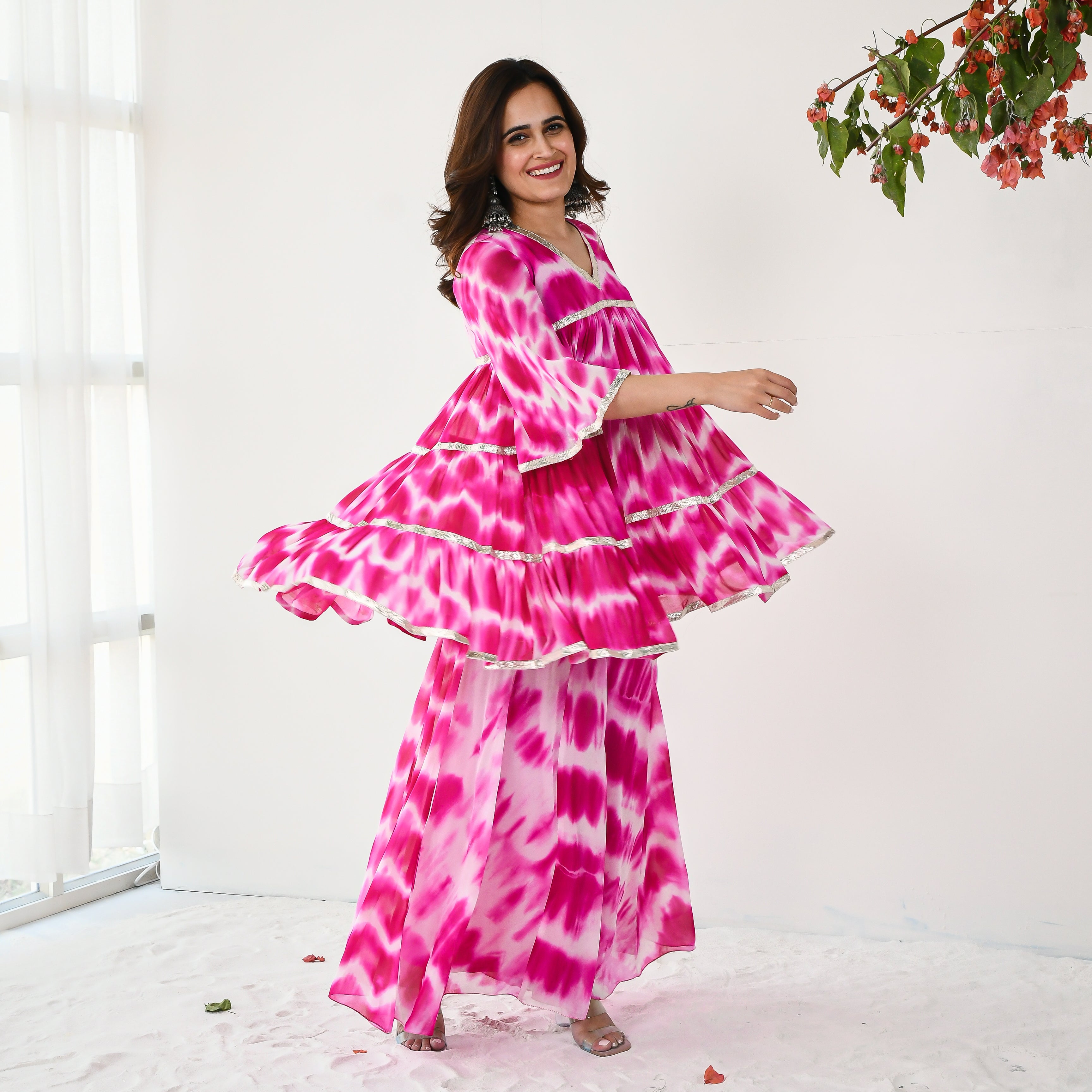 Rosy Designer Co-ord Suit Set For Women Online