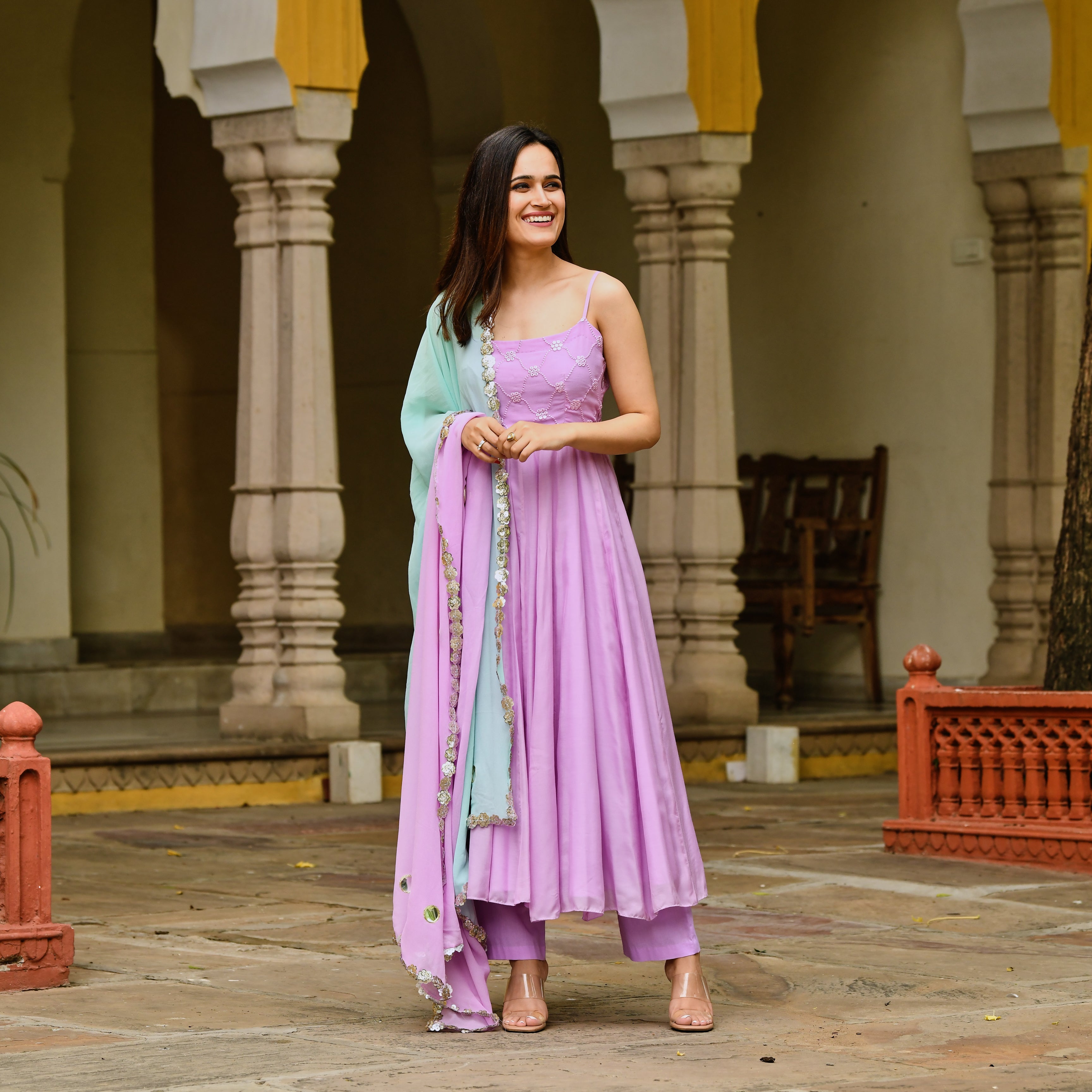 Sayuri Designer Noor Gold 122 Georgette Dress, Ethnic Wear, Anarkali Gown  Salwar Kameez at Rs 1250 | Anarkali Salwar Kameez in Surat | ID:  2853073485891