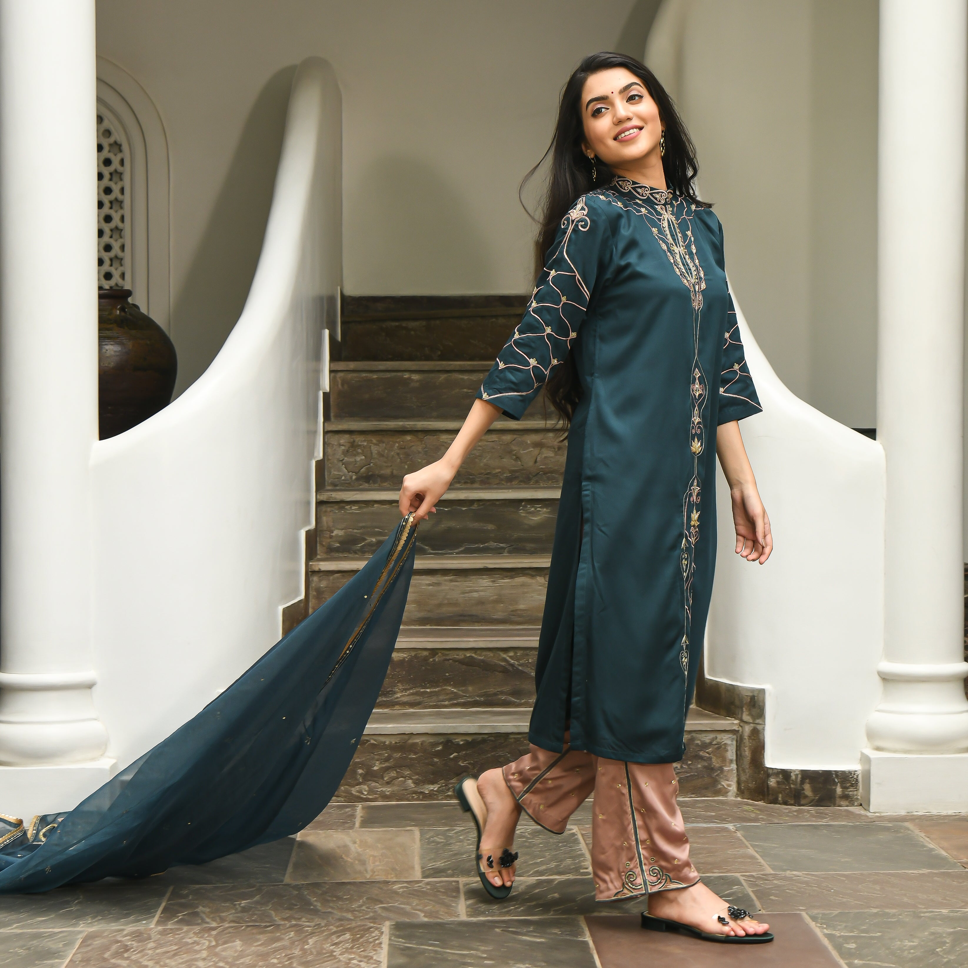 Amirah Blue Designer  Salwar Suit Set For Women Online