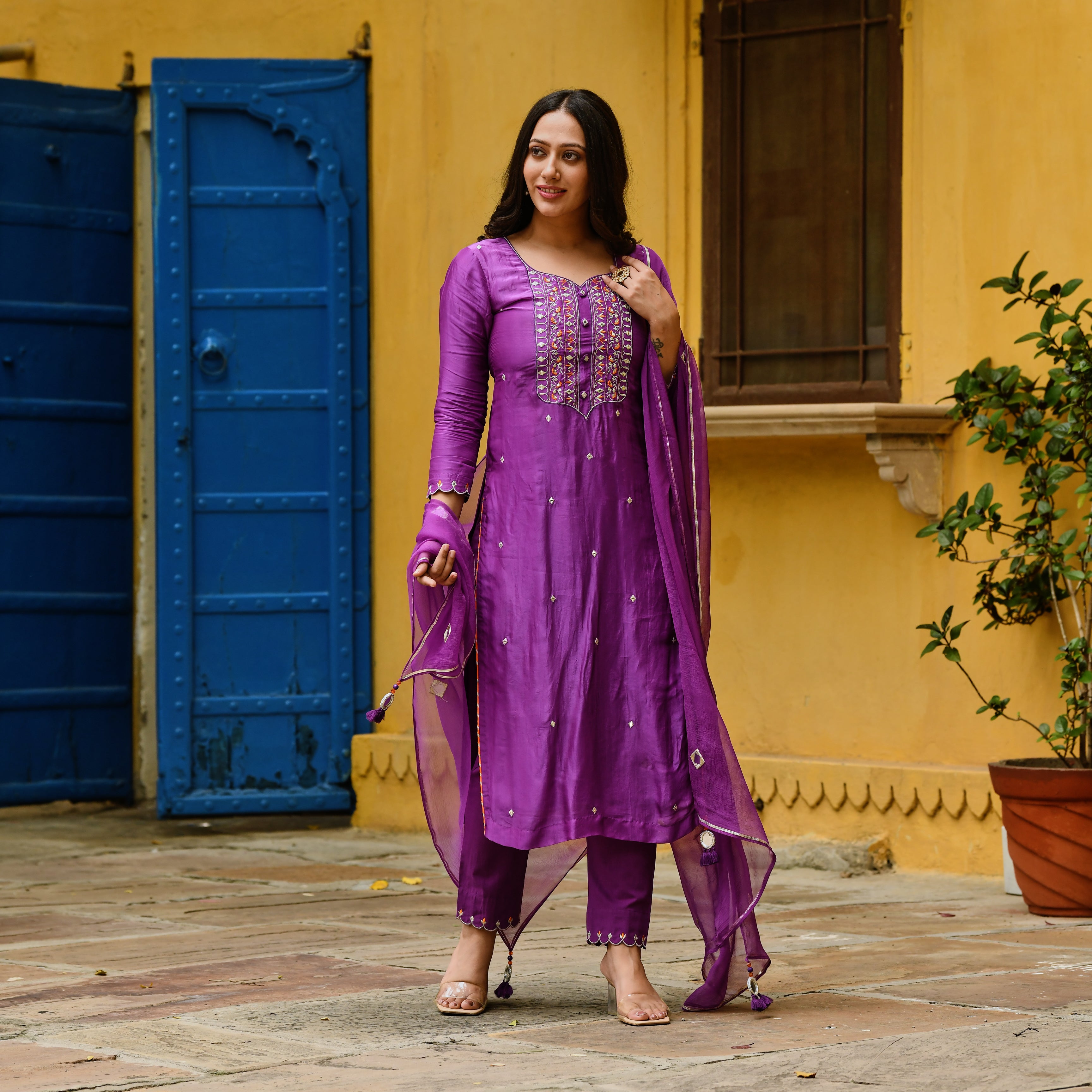 Purple colour suit designs ideas inspiration for wedding function.. |  Instagram
