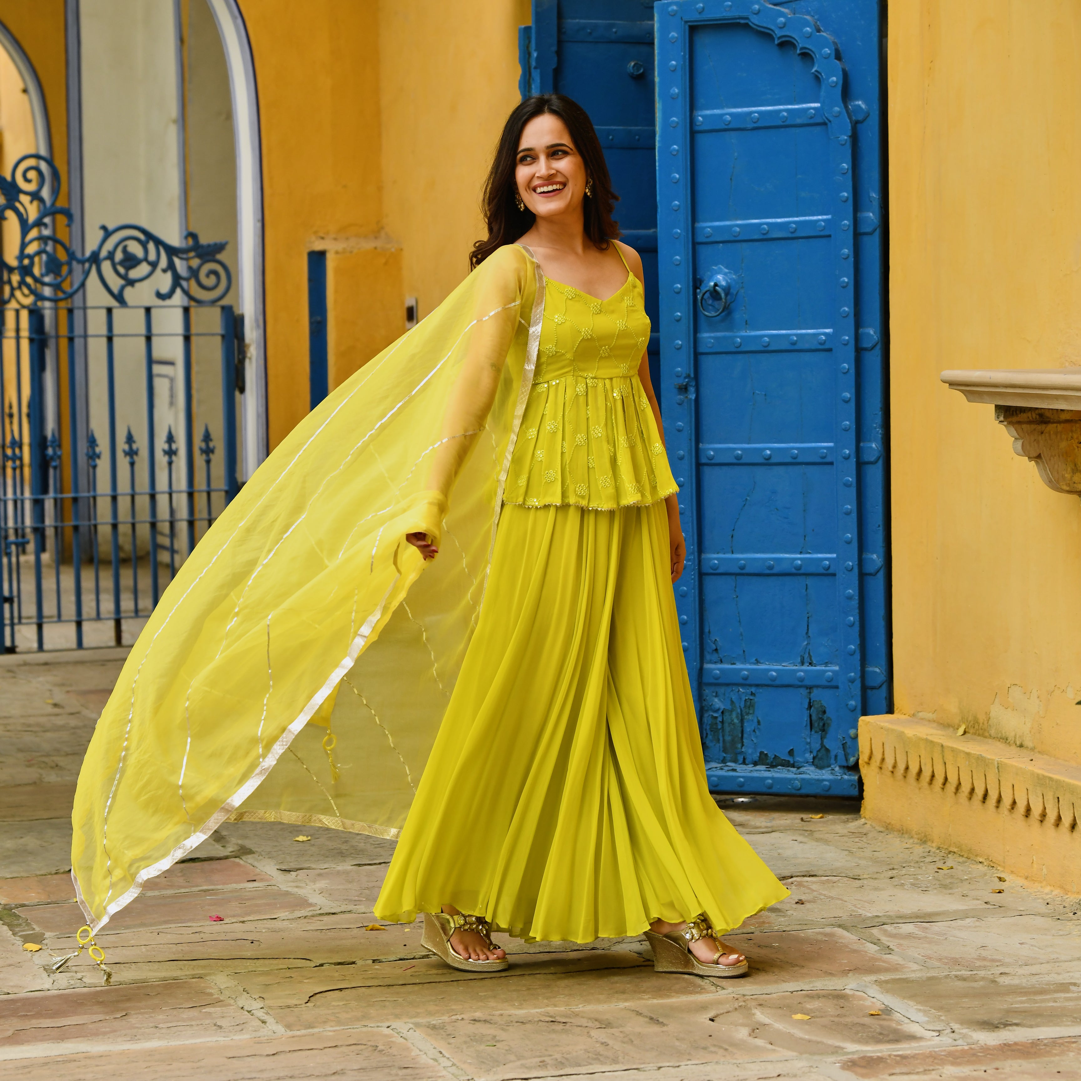 Yellow - Bead Work - Buy Salwar Suits for Women Online in Latest Designs