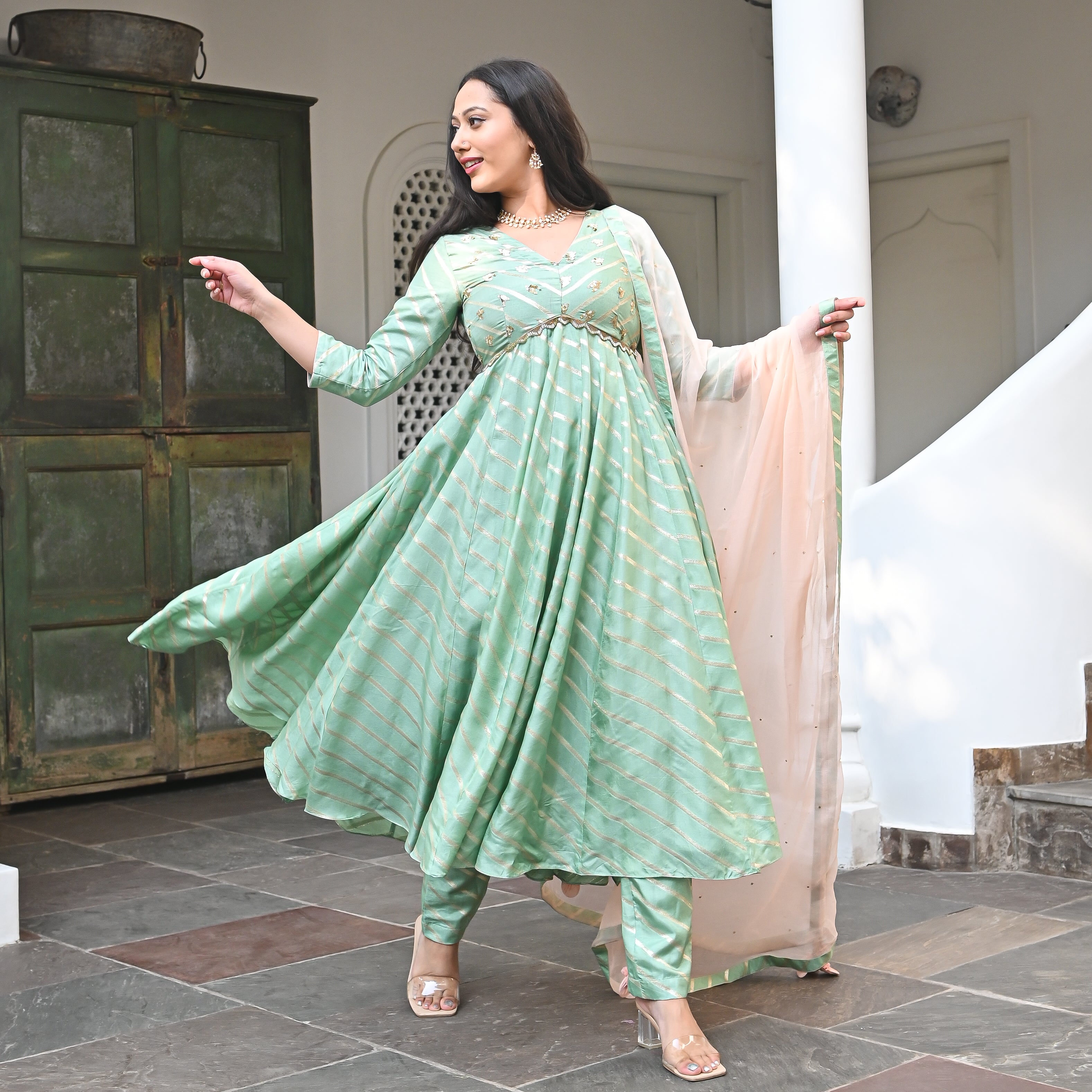 Aaliyan Cotton Anarkali Suit Set For Women Online