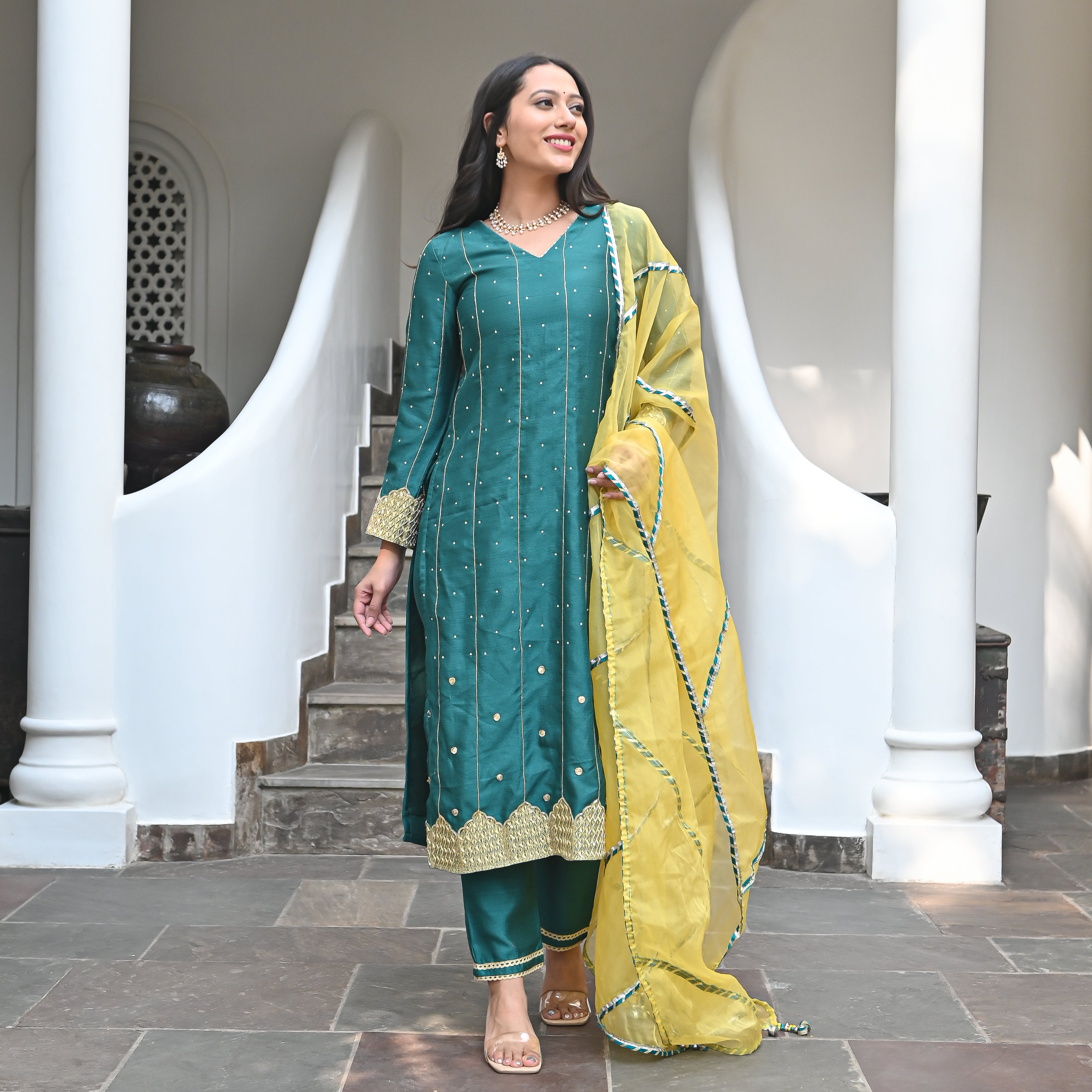  Maliha Designer Traditional Silk Suit Set For Women Online